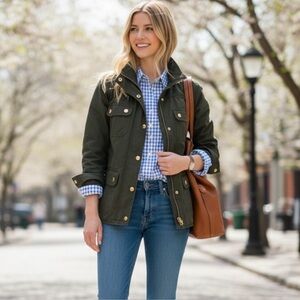 J Crew Downtown Field Chore Jacket XS Mossy Brown